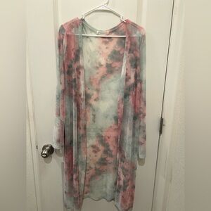 Tie-Dye Long Cardigan. Light weight. Worn Once.